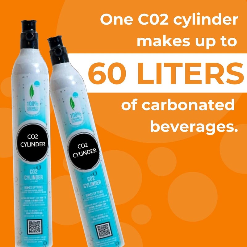 Fizz It FIZZIT 60L Threaded CO2 Cylinder Canister Refill, 1 Pack Compatible with All Threaded 'Screw-In' Soda Makers Including Soda Machines - Image 2